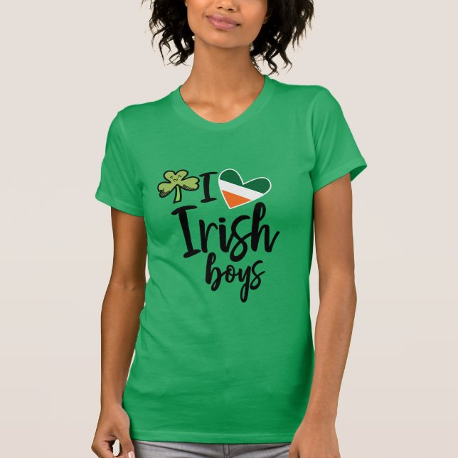 T-shirt Joyeuse St. Patrick's Day J'aime le garçon irlanda (Devant)