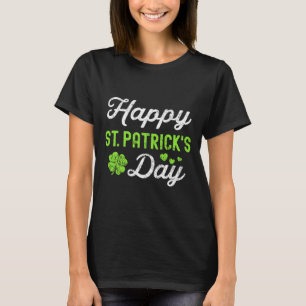 T-shirt Joyeuse St Patricks Day Shamrock Lucky Girl Femmes