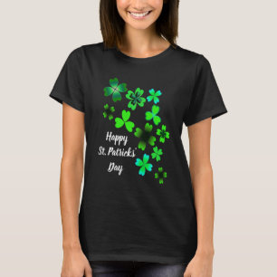 T-shirt Joyeuse St. Patricks' Day, Vert Lucky Shamrock