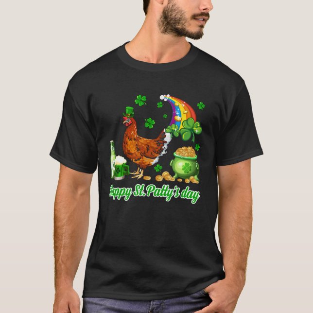T-shirt Joyeuse St Patty s Day Saint Patrick s Day Poulet  (Devant)