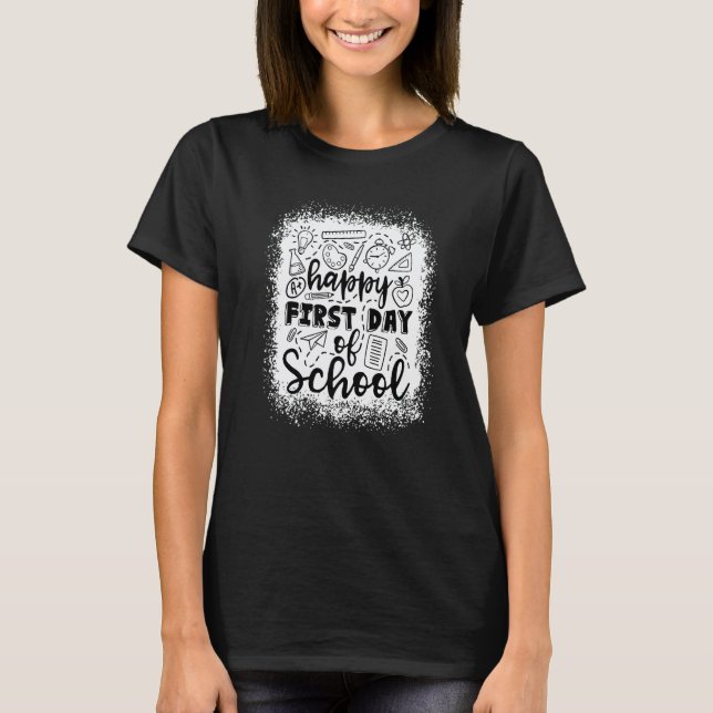 T-shirt Joyeuse typographie du premier jour d'école Profes (Devant)