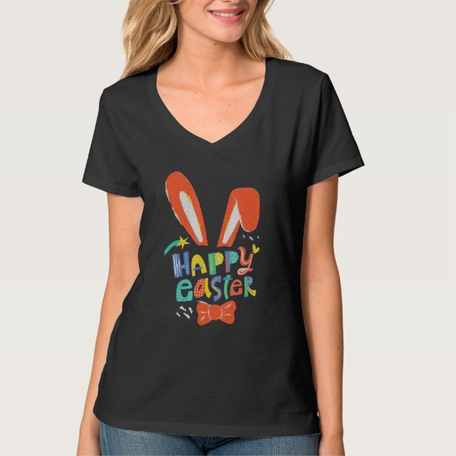 T-shirt Joyeuses Bow Ladies Missy Bunny Rabbit Ear Kid (Devant)