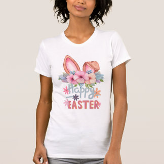 T-shirt Joyeuses Chemises de Pâques pour les femmes lapin 