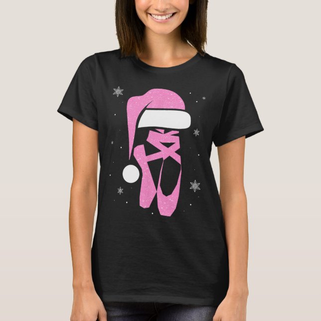 T-shirt Joyeuses Dancemas Santa Hat Funny Noël Filles (Devant)