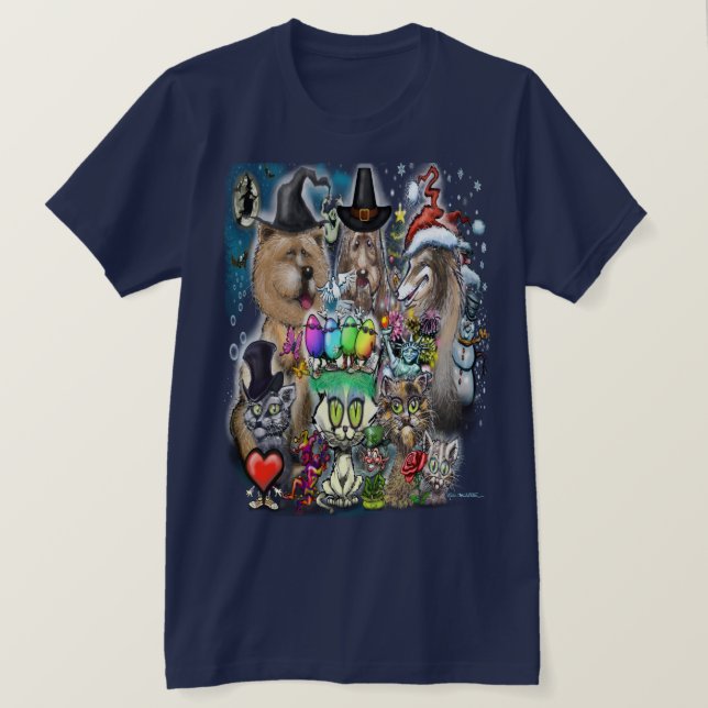 T-shirt Joyeuses fêtes (Design devant)