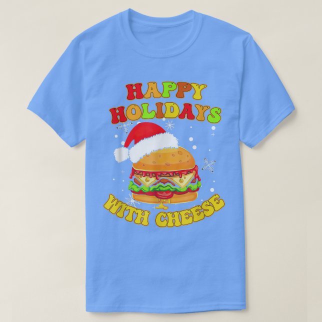 T-shirt Joyeuses fêtes au fromage Funny Christmas cheeseb (Design devant)