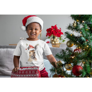 T-shirt Joyeuses Fêtes de fin d'année, Kangourou de Noël p