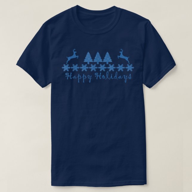 T-shirt Joyeuses fêtes de Noël moche Sweater Style Fashio (Design devant)