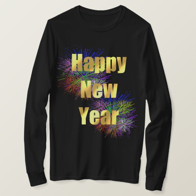 T-shirt Joyeuses Fêtes de Nouvel An (Design devant)
