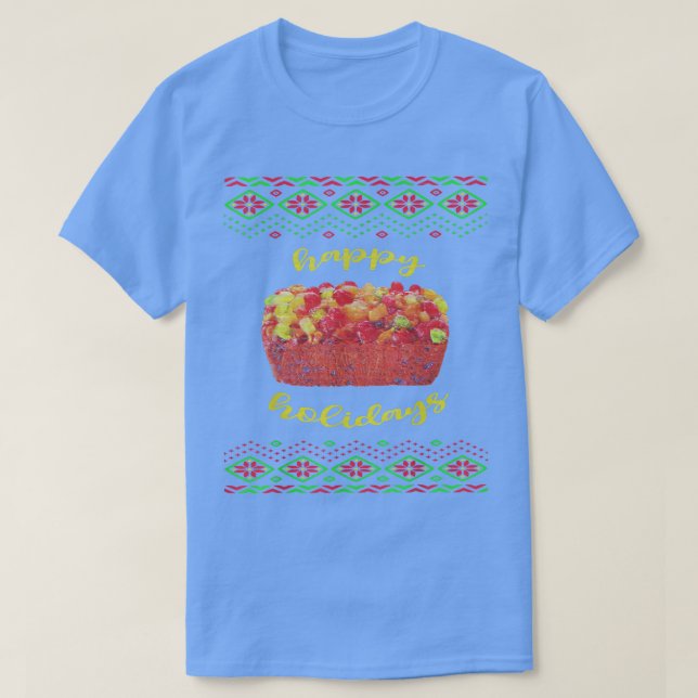 T-shirt Joyeuses fêtes Fruitcake un Noël (Design devant)