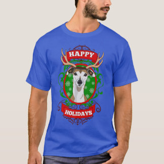T-shirt Joyeuses fêtes Noël Amoureux des chiens Reindeer A