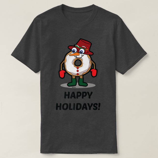 T-shirt Joyeuses fêtes Noël Donut (Design devant)