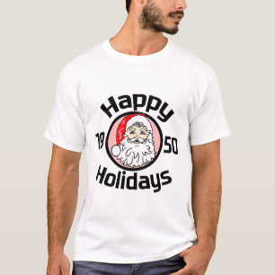 T-shirt Joyeuses fêtes Père Noël 1950