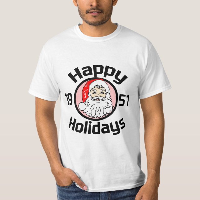 T-shirt Joyeuses fêtes Père Noël 1951 (Devant)