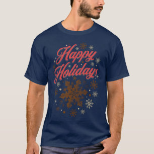T-shirt Joyeuses fêtes Vintage Snowflake