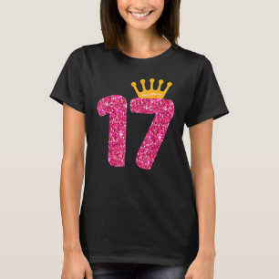 T-shirt Joyeuses Filles d'anniversaire 17ème fête 17 ans A