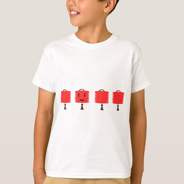 T-shirt Joyeuses lanternes rouges (Devant)