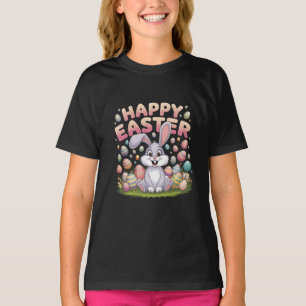T-shirt Joyeuses Pâques 2025 Œufs Lapin Mignon