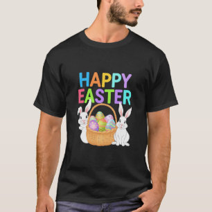 T-shirt Joyeuses Pâques 2025 Œufs Lapin Mignon