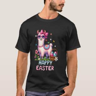 T-shirt Joyeuses Pâques Alpaca Lama Amoureux Lapin Femmes