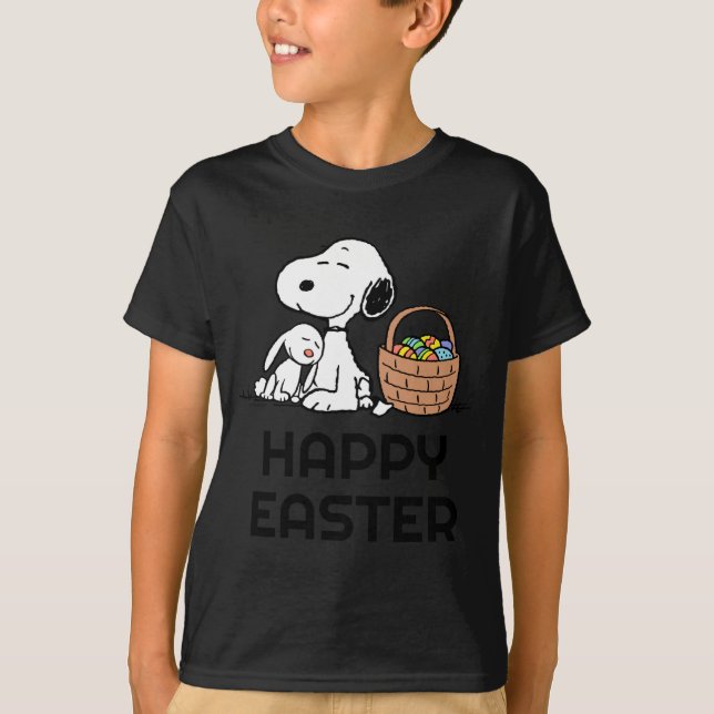 T-shirt Joyeuses Pâques aux Peanuts  (Devant)