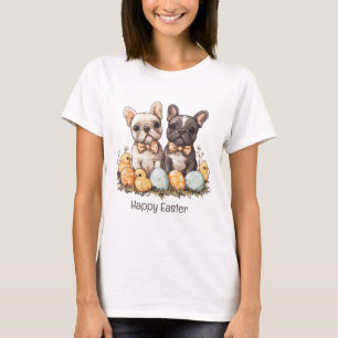 T-shirt Joyeuses Pâques Bulldog Français