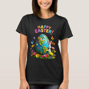T-shirt Joyeuses Pâques jour de la terre 2026 lapin carte