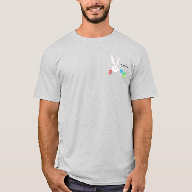 T-shirt Joyeuses Pâques Lapin Drôle (Devant)
