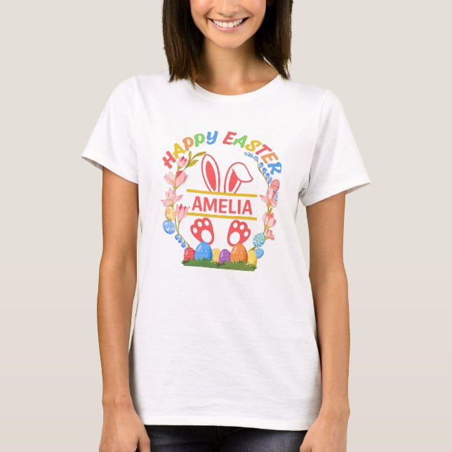 T-shirt Joyeuses Pâques Personnalisé  (Devant)