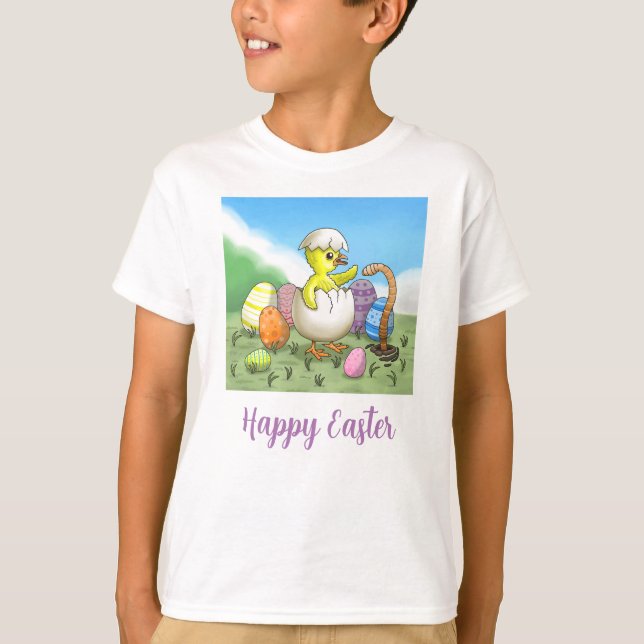 T-shirt Joyeuses Pâques Poulet (Devant)