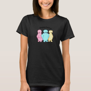 T-shirt Joyeuses Pâques Sassy Silkie Poules Épinglette Ble