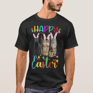 T-shirt Joyeuses Pâques Trois Chat portant des oreilles de