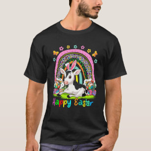 T-shirt Joyeuses Pâques Vache Arc-en-ciel Mignonne Chasse