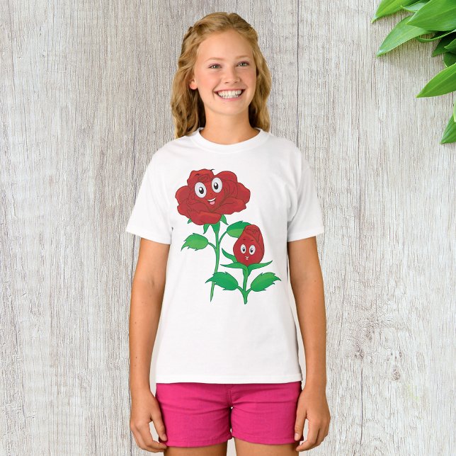 T-shirt Joyeuses roses rouges (Créateur téléchargé)