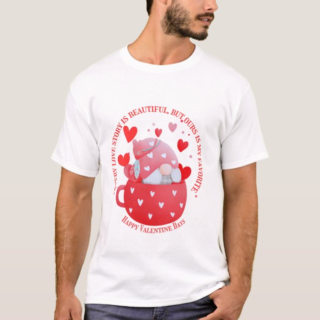 T-shirt Joyeuses Saint-Valentin (Devant)