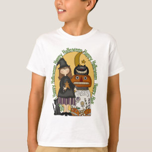 T-shirt Joyeuses Sorcières Halloween Traite Long Sleeve