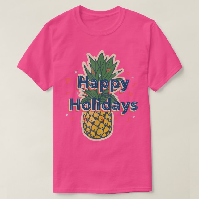 T-shirt Joyeuses vacances Ananas Adulte Funny Noël T-S (Design devant)