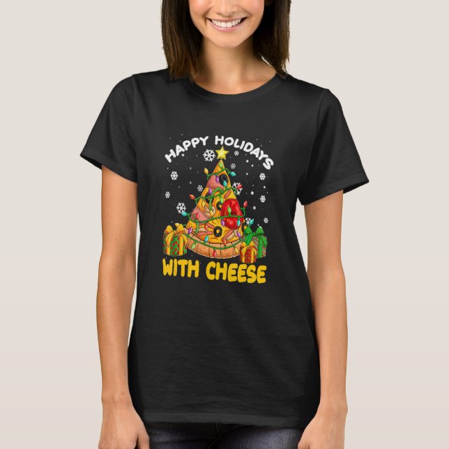 T-shirt Joyeuses Vacances Avec Fromage Design Amusant Uniq (Devant)