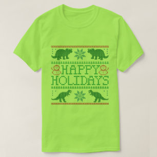 T-shirt Joyeuses vacances Dinosaur vilaine Xmas Sweater T-
