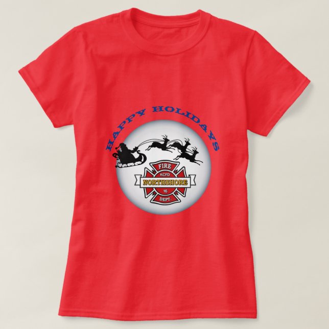 T-shirt Joyeuses vacances KCFD Northshore (Design devant)