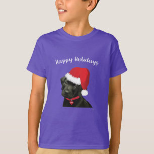 T-shirt Joyeuses vacances Labrador Chien Santa Hat Mignonn