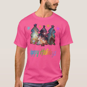 T-shirt Joyeuses vacances NASA Nebulas Colorful Stars Chri
