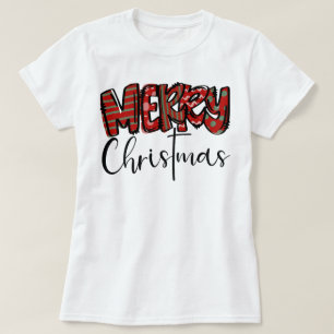 T-shirt Joyeuses vibes de Noël Mama croix chrétienne Femme
