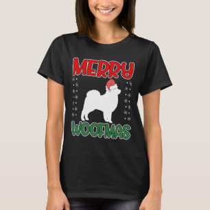 T-shirt Joyeuses Woofmas Pomeranian Noël