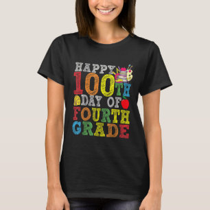 T-shirt Joyeux 100 Jour De 4E Année Bonne 100 Jours O