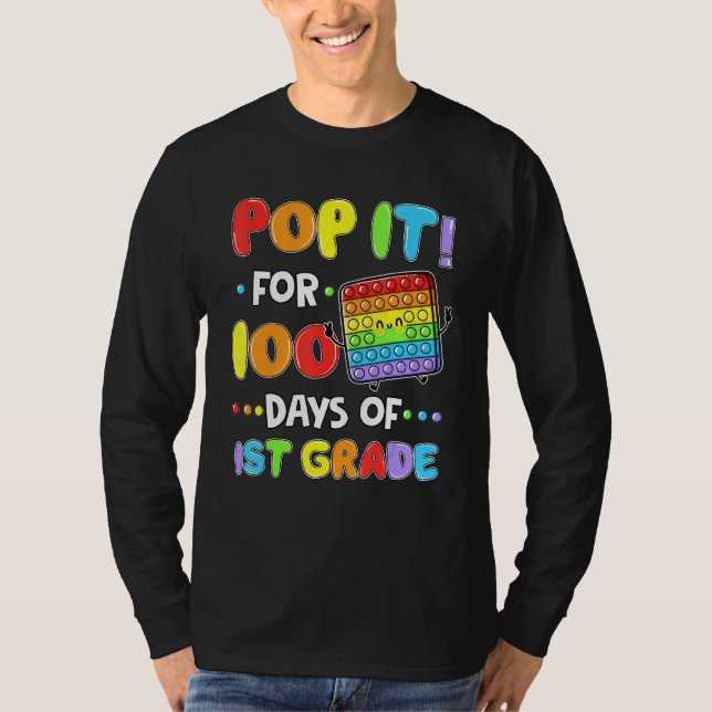 T-shirt Joyeux 100 Jours De 1Ere Année Garçons Fidget Pop  (Devant)