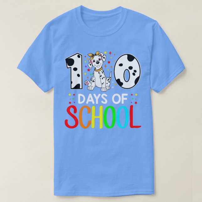 T-shirt Joyeux 100 Jours De L'École Dalmatienne Étudiant D (Design devant)