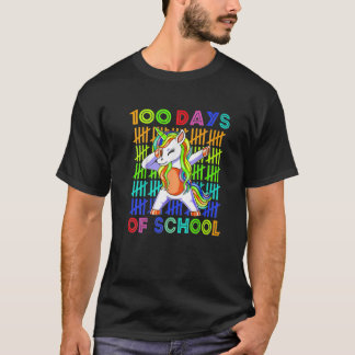 T-shirt Joyeux 100 Jours De L'École Unicorn Lover