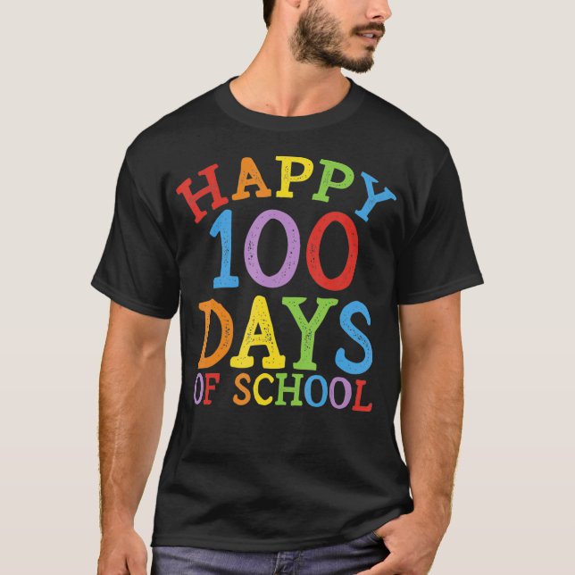 T-shirt Joyeux 100 Jours D'École (Devant)
