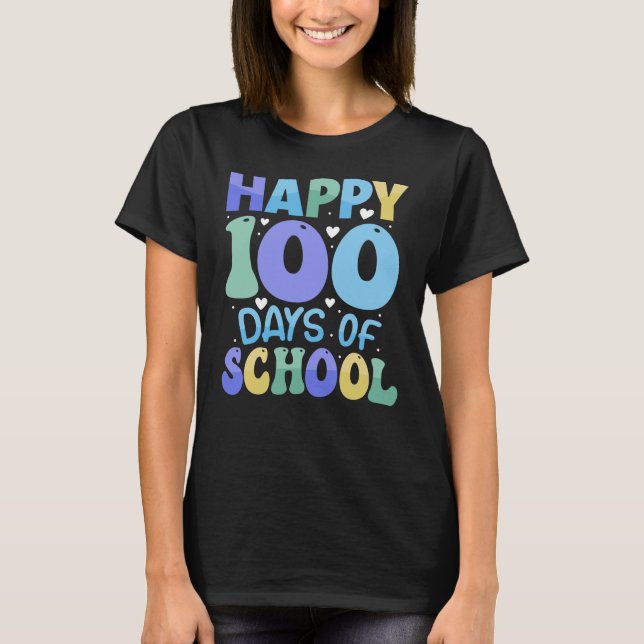 T-shirt Joyeux 100 Jours D'École (Devant)